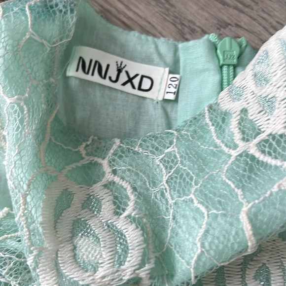 Mint green tulle dress for toddler - Picture 3 of 7